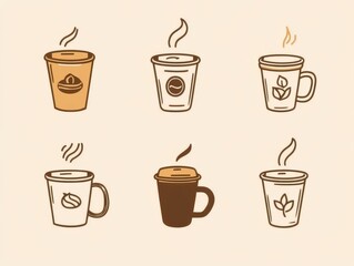 Obraz premium Sophisticated Coffee Shop Branding with Elegant Typography and Minimalist Design Elements