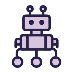 Robot with antenna futuristic design