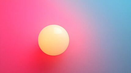 A glowing orb illuminated against a vibrant pink and blue gradient background