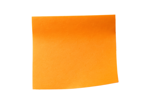 Orange Note Sticker png, transparent background