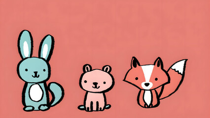 Illustration cute animal wildlife element teac