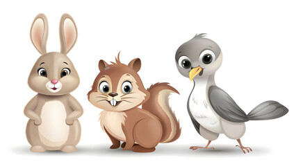 Fototapeta premium Illustration cute animal wildlife element teac