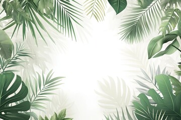 A white cement wall background featuring the shadow of a palm leaf, with space for copy