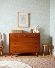 Frame mockup in a kids bedroom