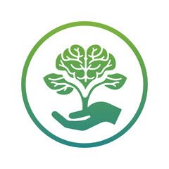 Meditation, Mental Health Nature Logo