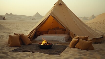 Desert Glamping: Luxurious Tent Camp under the Starry Sky