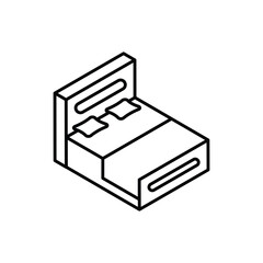 Bed vector icon