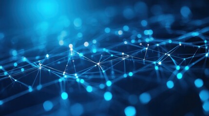 Abstract blue network connection background. (2)