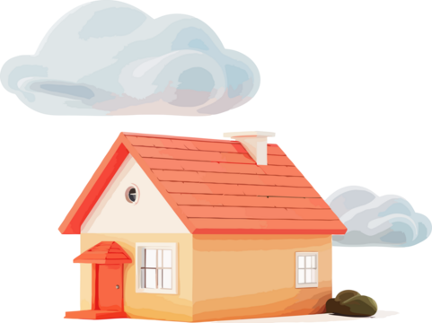 house in the clouds - Powered by Adobe