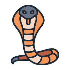 Fototapeta premium Desert wildlife cobra icon illustration