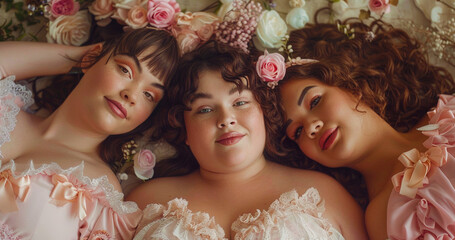 Beautiful fat model in cute fashion.
