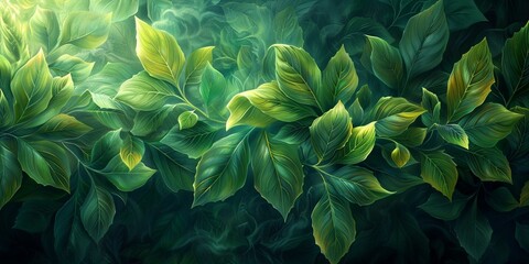 green leaves background