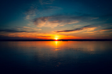 sunset over the ocean