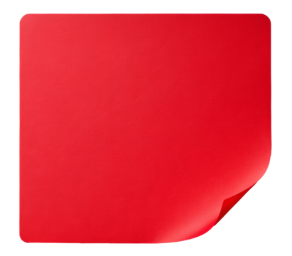 Red Note Sticker png, transparent background