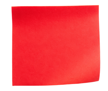 Red Note Sticker png, transparent background - Powered by Adobe