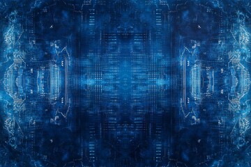 Obraz premium Abstract digital circuit board symmetrical pattern