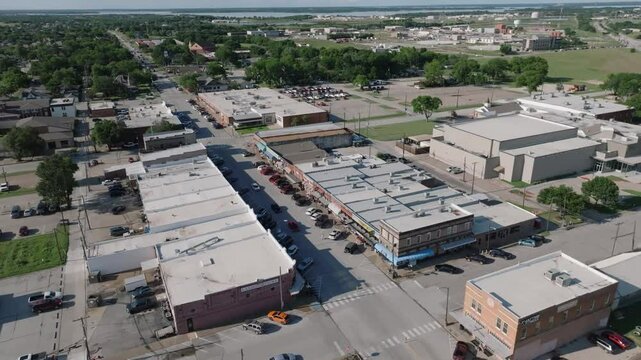 Aerial View of Ballard Avenue in Wylie, Texas