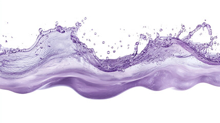 Soft lavender watercolor strip splash isolated on white background.