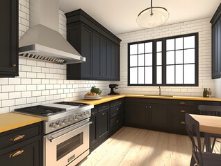 modern kitchen interior ai generative