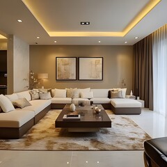 modern living room interior ai generative