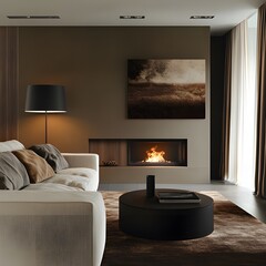 modern living room interior ai generative