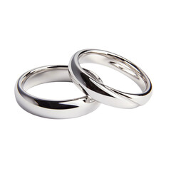 Pair of intertwined silver rings
