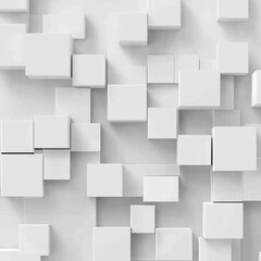 abstract 3d white cubes background