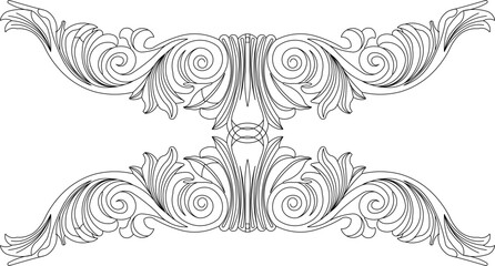 sketch vector illustration silhouette design decorative ornament floral decoration classic vintage ethnic traditional  