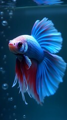 tropical fish on blue
