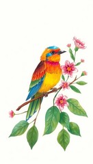 Obraz premium colorful parrot on a branch