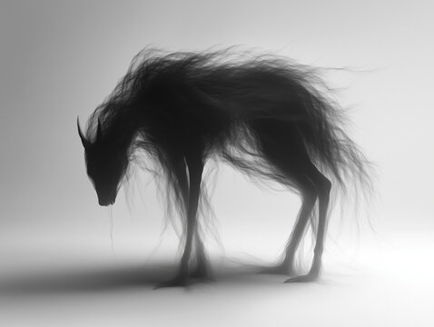 Cr&eacute;ature monstrueuse en fum&eacute;e