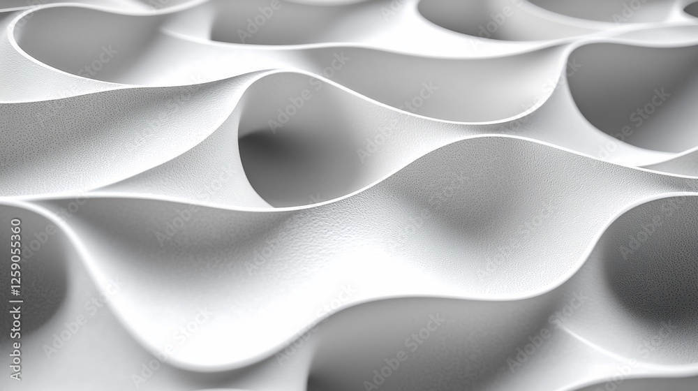 Poster white abstract wavy surface texture background