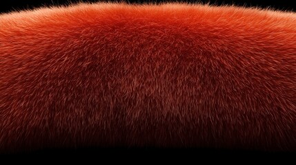 Close-up view of a soft, orange fur texture illuminated against a dark background