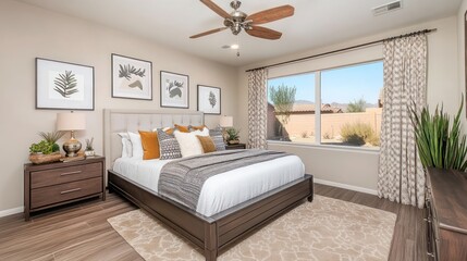 Modern Bedroom Interior Design Featuring Comfortable King Size Bed