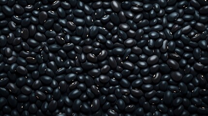 Black-Eyed Beans in Colorful Bowls on Black Background