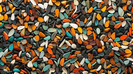 A vibrant wall adorned with a patchwork of images, creating an artistic pattern filled with whimsical details.