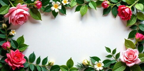 Fototapeta premium Artificial Flower Wall with Faux Vines and Greenery, floral arrangement, vintage style,