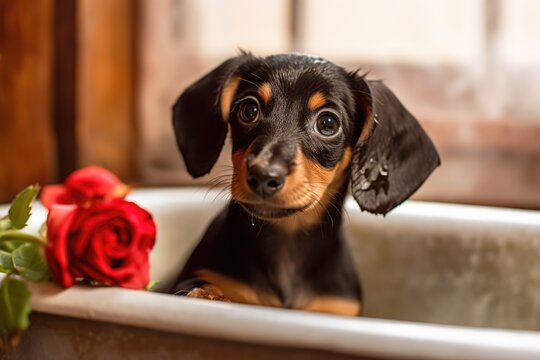 Portrait of a Dachshund