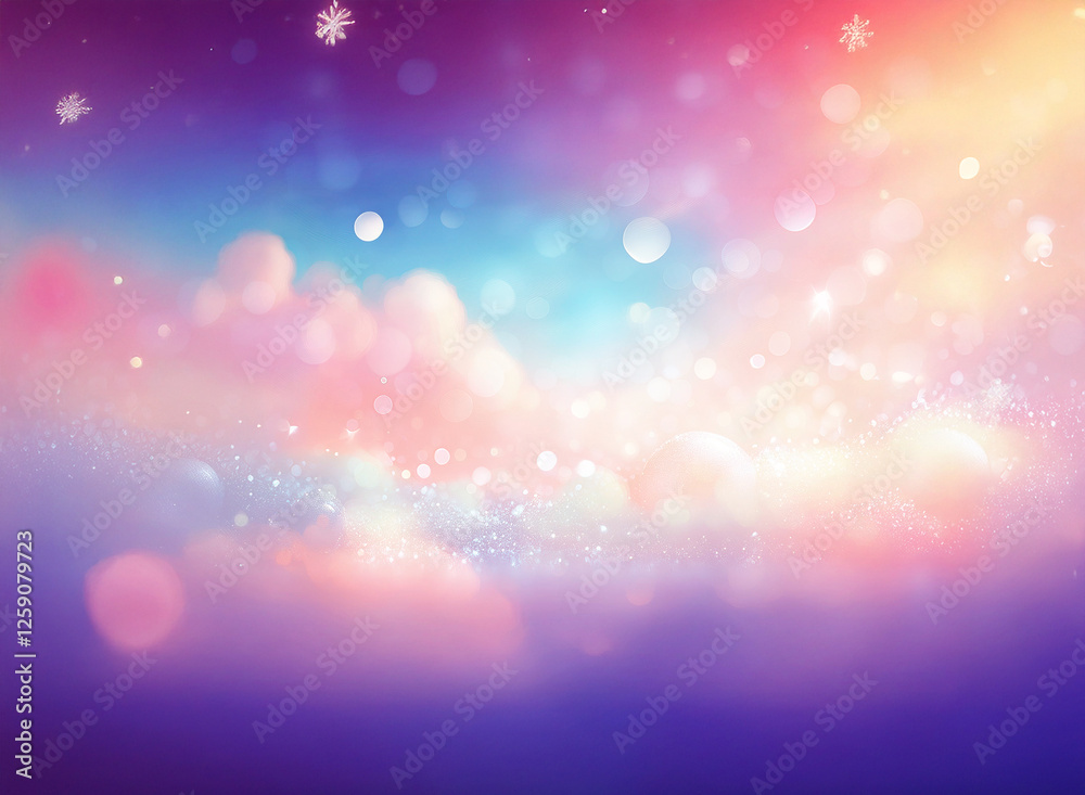 Canvas Prints dreamy double exposure background featuring soft pastel colors blending with bokeh lights for an eth