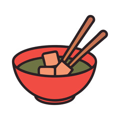 Sushi Asian Food Tofu Soup Icon
