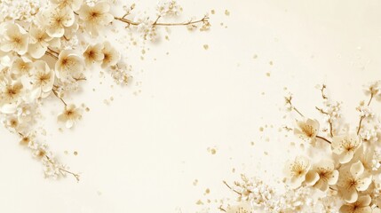 Watercolor flowers pattern japanese cherry blossom background wallpaper