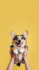 Cute Corgi Dog, Adorable Pet in Playful and Happy Pose - Perfect Companion for Cheerful Moments