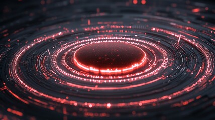 A glowing padlock hologram surrounded by digital data streams. Generative AI