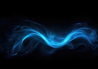 Obraz premium Blue corporate design smoke. Digital abstract background with sleek technology motion. 