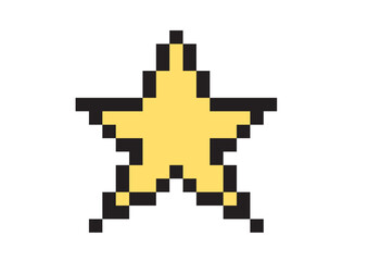 Obraz premium 黄色い星のドット絵