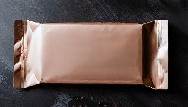 Generated image. Mockup de empaque de chocolate personalizable en fondo oscuro
