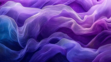 Fototapeta premium Abstract purple and blue fabric waves, textile background, design, fashion.