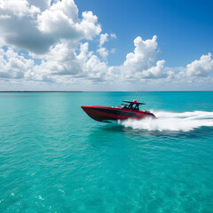 Fototapeta premium Fast boat on the sea