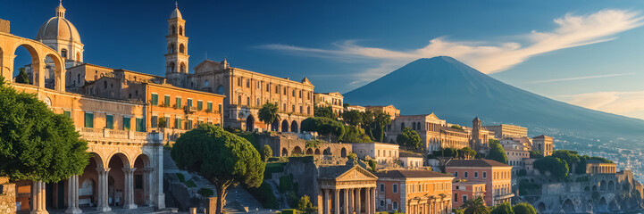 Fototapeta premium Stunning town Taormina Italy, sunny summer day