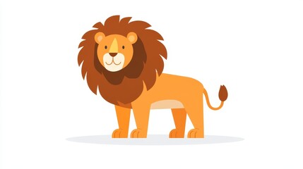 Lion Leo Wild Animal Wildlife Predator Flat Silhouette Vector Logo Design Illustration